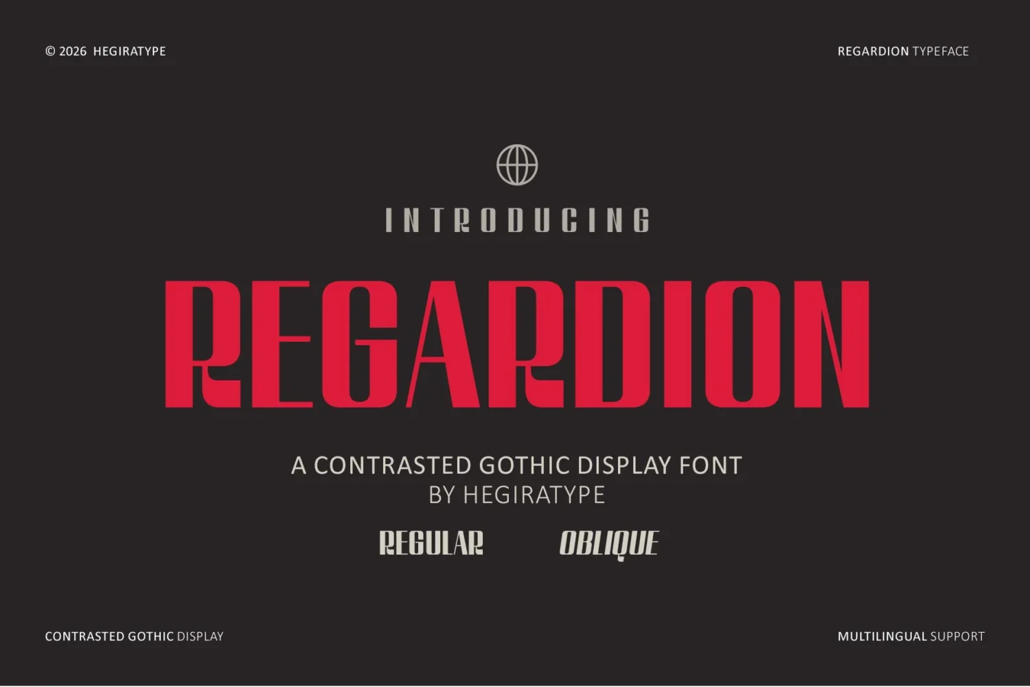 contrasted gothic display font