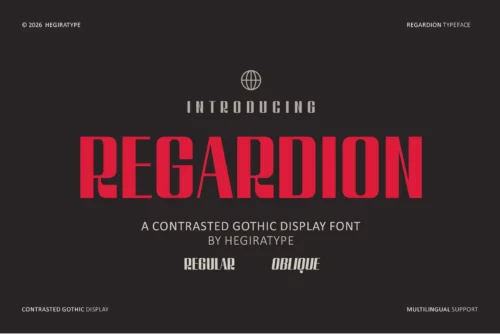 contrasted gothic display font
