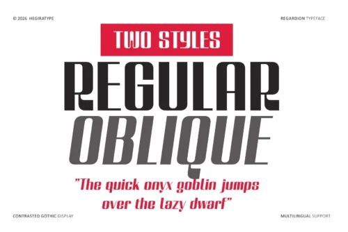 contrasted gothic display font