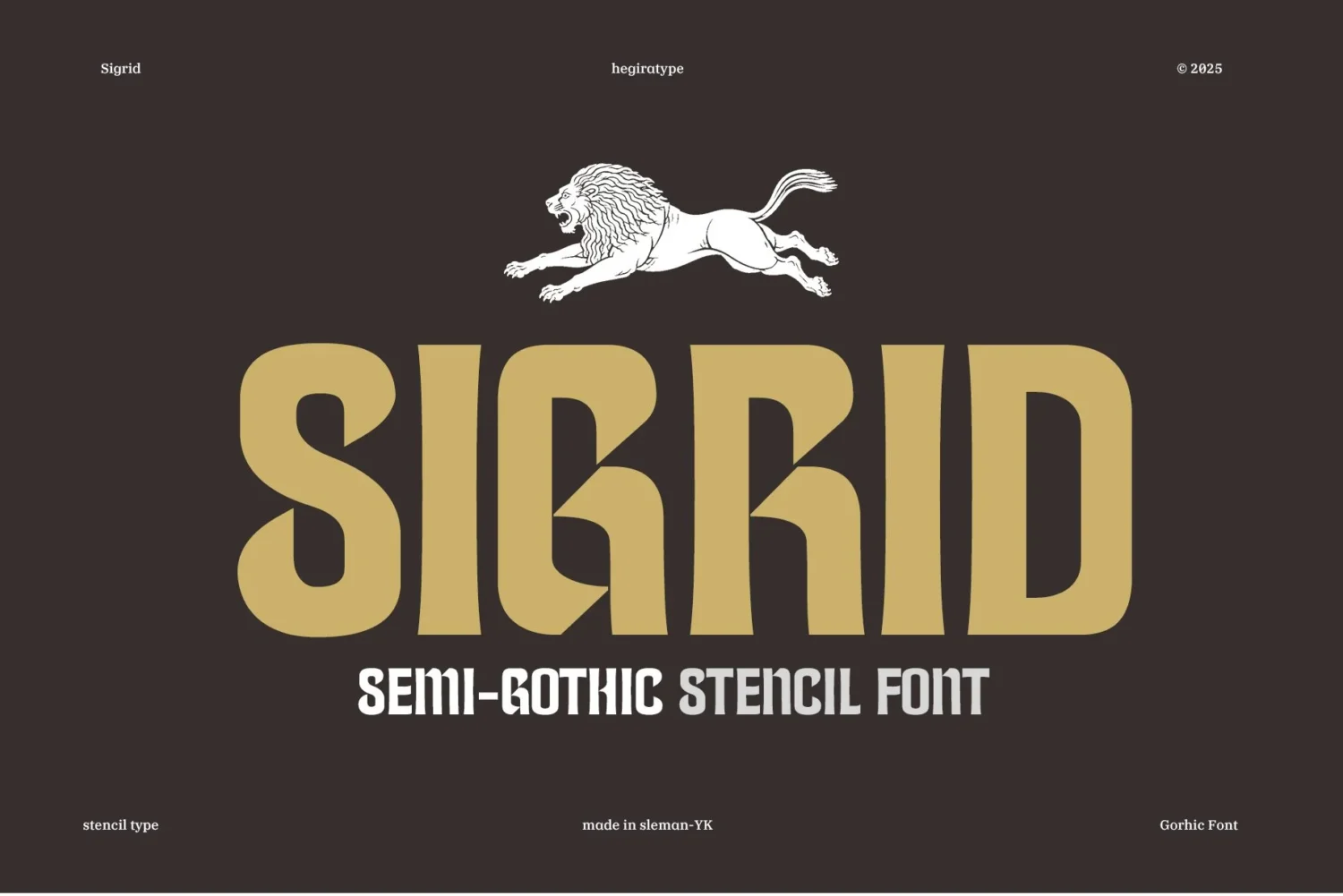 semi-gothic stencil font