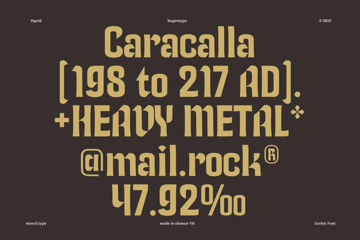 semi-gothic stencil font