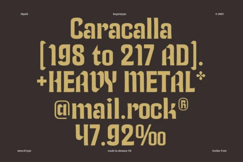 semi-gothic stencil font