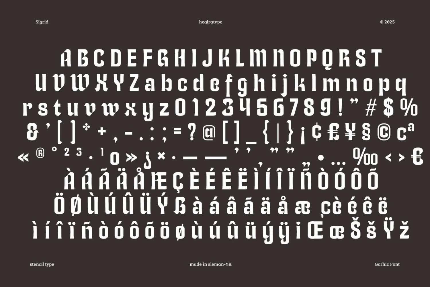 semi-gothic stencil font