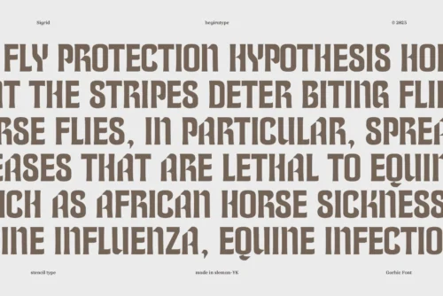 semi-gothic stencil font