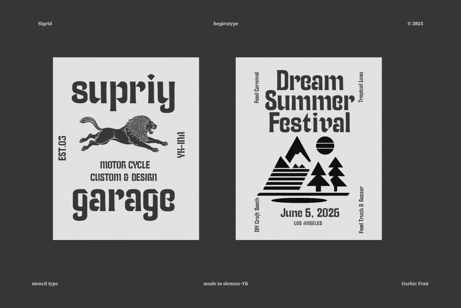 semi-gothic stencil font