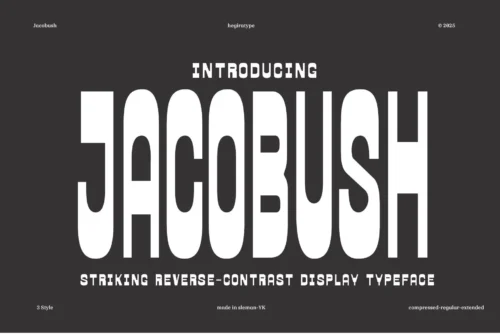 striking reverse contrast display font