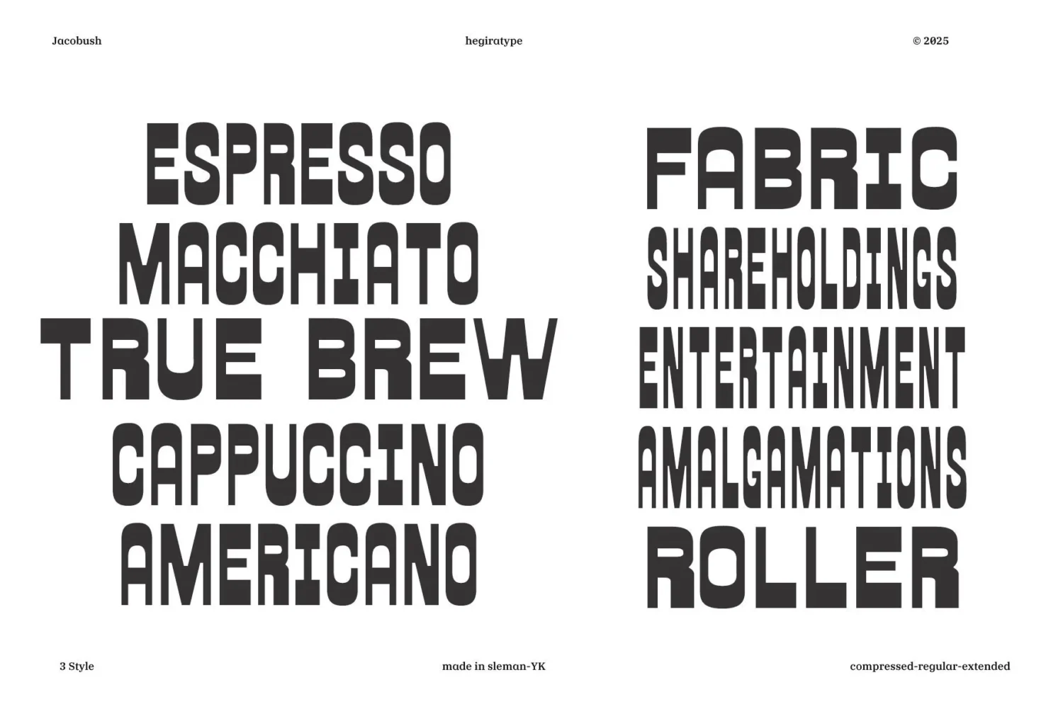 striking reverse contrast display font