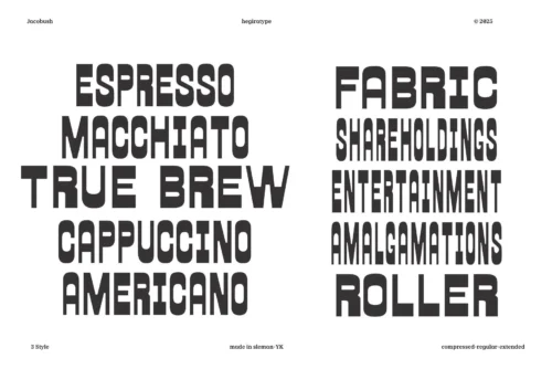 striking reverse contrast display font
