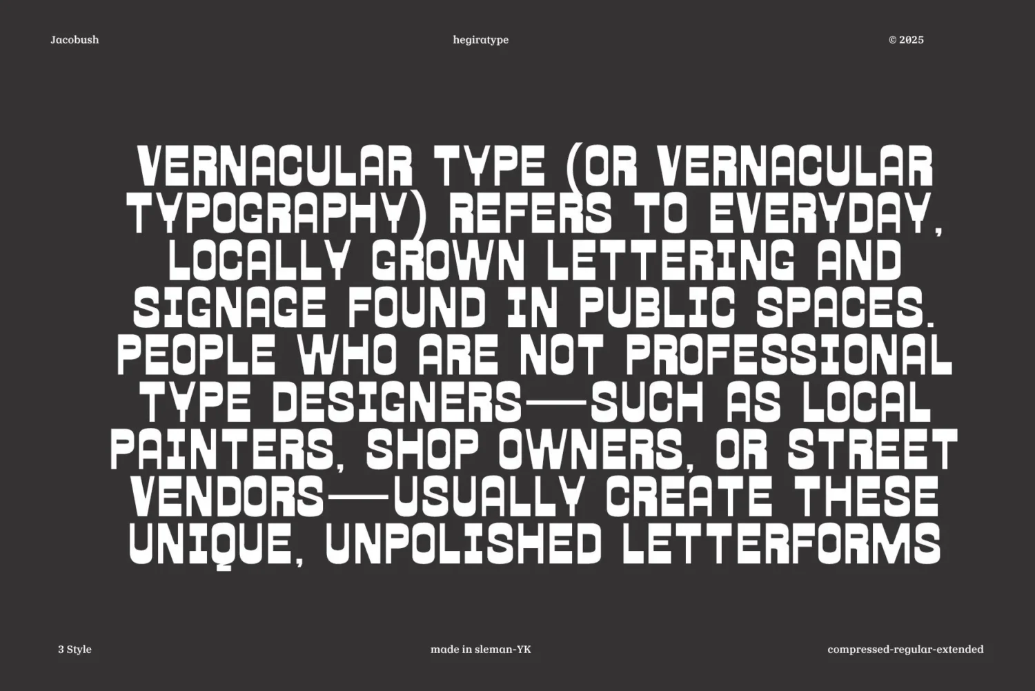 striking reverse contrast display font