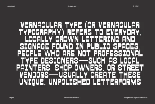 striking reverse contrast display font
