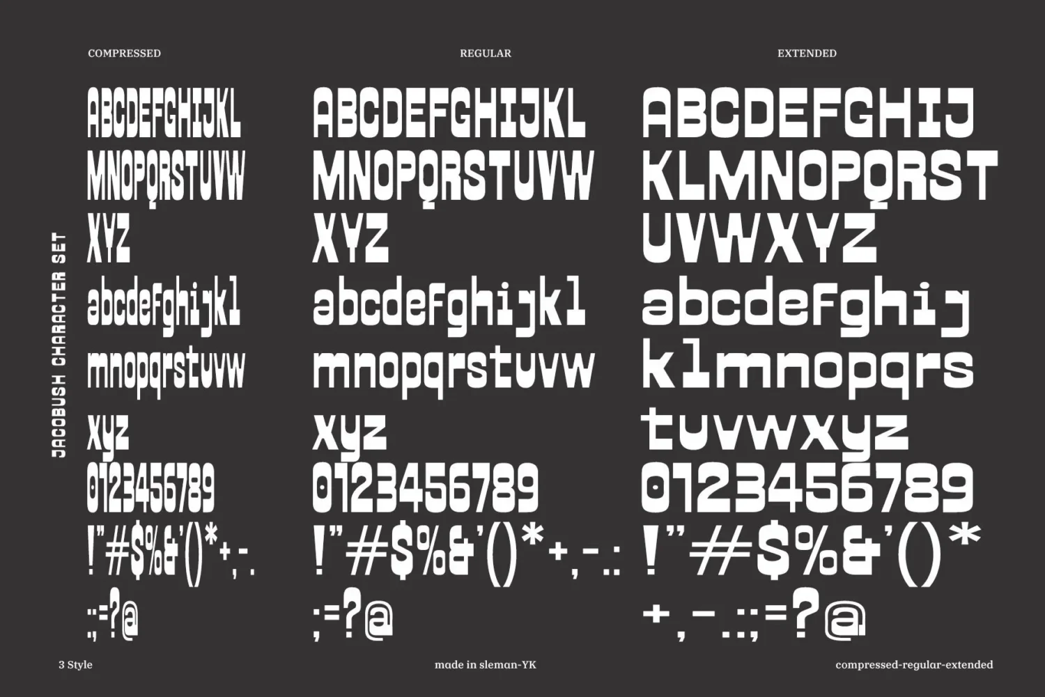 striking reverse contrast display font