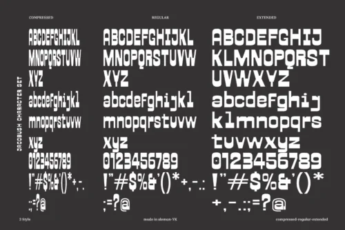 striking reverse contrast display font