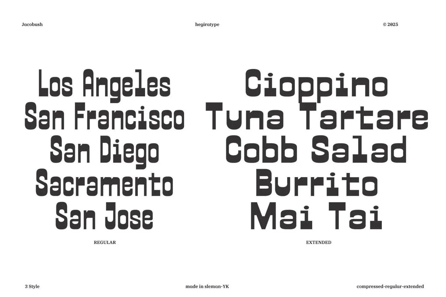 striking reverse contrast display font