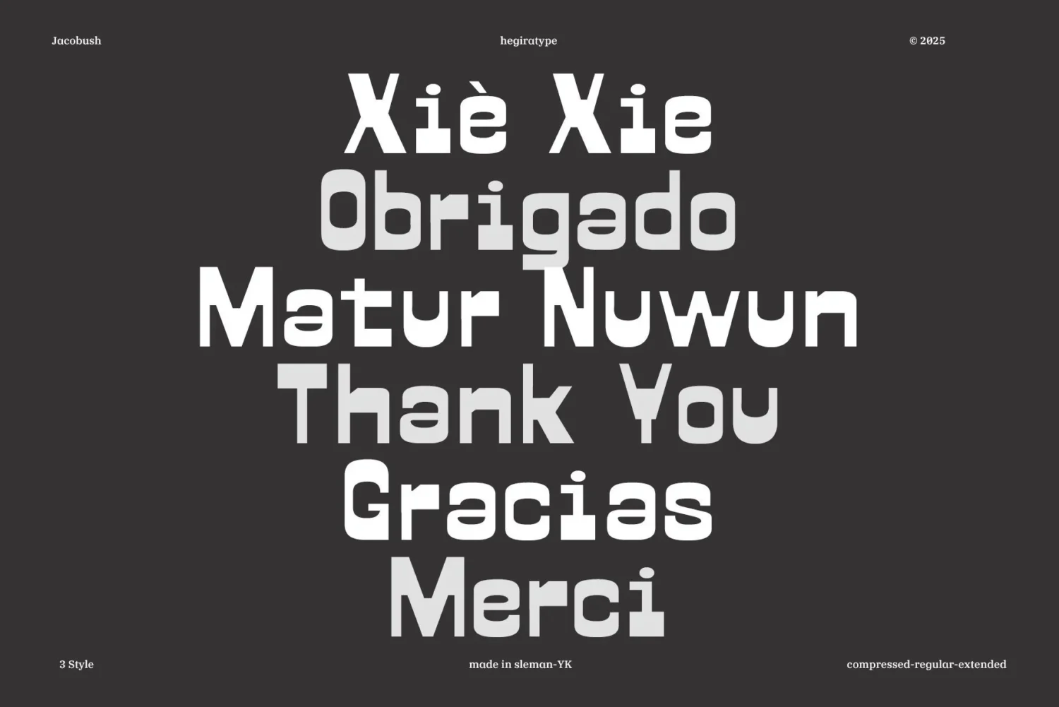 striking reverse contrast display font