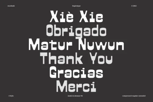 striking reverse contrast display font