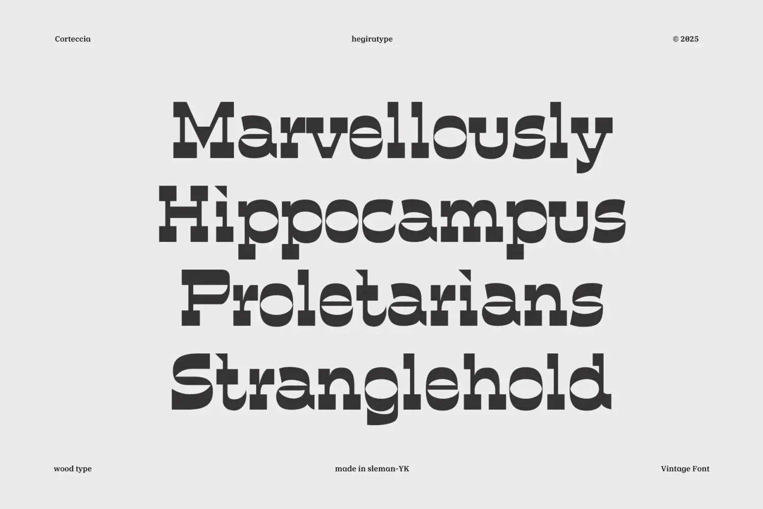 vintage display font